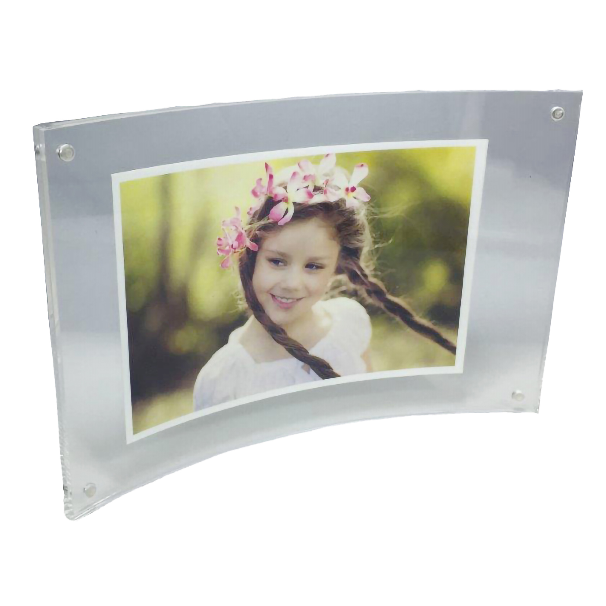 CURVED ACRYLIC PICTURE Frame Photo Frame Sign Holder Portrait Display